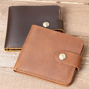 Vintage Genuine Leather Crazy Horse Leather <b>Card</b> <b>Holder</b> <b>Wallet</b> Men Bifold Slim Coin Purse <b>Wallet</b> - Product Image 5