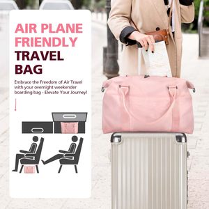 Borsa <span class=keywords><strong>da</strong></span> Viaggio Sportiva Rosa Leggera con Scomparto Impermeabile per Scarpe e Stampa Logo - Scelta Top - Product Image 6