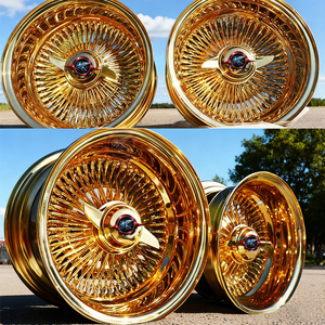 ล้อแม็กซ์โครเมียม 13x7 ยี่ห้อเดย์ตัน แบบลวดลายซี่ลวด ขอบยางสีขาว - Product Image 4