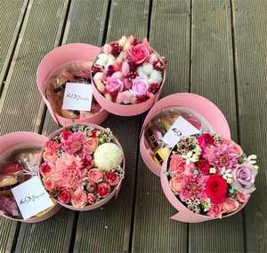 Hot Sell Double Layer Flower Gift Box Rotating Spin Transparent PVC <b>Window</b> Gift Box for Wedding Scene - Product Image 6