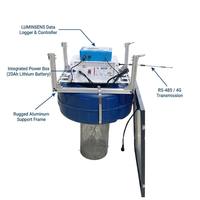 Bouée de surveillance de l'eau multi-paramètres avec alarme en temps réel pour l'aquaculture côtière, les étangs à poissons, capteur de pH, TDS, EC, ORP