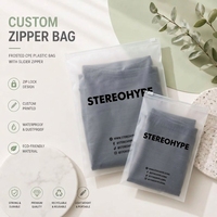 Sacs d'emballage biodégradables pour vêtements, sous-vêtements et t-shirts, avec fermeture éclair givrée, sacs en plastique refermables pour vêtements