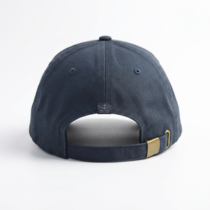 Gorra de 5 Paneles con Logotipo Personalizado Bordado, Perfil Medio, Visera Precurvada, Alta Calidad, Algodón Azul Marino, Correa Ajustable - Product Image 3