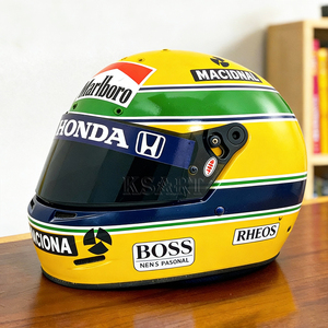 Scultura di Casco <span class=keywords><strong>da</strong></span> Corsa in Fibra di Vetro Scala 1:1 Dipinta a Mano Decorazione Artistica <span class=keywords><strong>da</strong></span> <span class=keywords><strong>Parete</strong></span>/Tavolo per Interni in Resina - Product Image 2