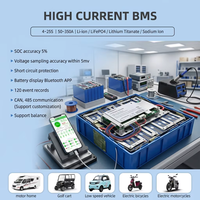 Carte PCB BMS intelligente 6S 7S 8S 24V 50A pour système de gestion de batterie de vélos électriques pliants et trottinettes