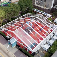 Tente de réception extérieure en forme de maison du Qatar 4x4, grande tente de fête blanche, tente extensible pour restaurant, événements, mariage, pour 300 à 1000 personnes