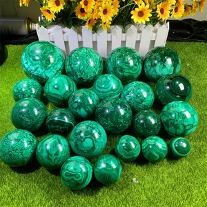 Wholesale High Quality Natural Crystals Quartz Malachite Sphere Crystal Crafts For Decoration