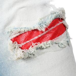 Nuevos Jeans de Mezclilla para Hombre, Estilo Americano, Corte Slim Fit, Pierna Recta, Diseño de Serpiente Dorada Bordada, Jeans Ajustados - Product Image 2