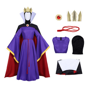 Disfraces de Halloween para Mujer Adulta, Disfraz de Madrastra Reina, Cosplay de Cuentos de Hadas, Reina Malvada de Anime, Trajes Completos de Poliéster - Product Image 2