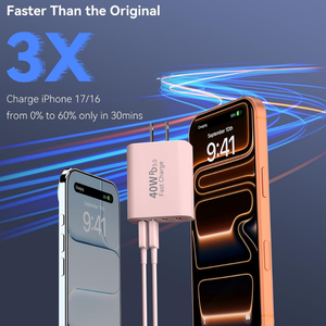 Chargeur mural USB C 3.0 PD polyvalent et fiable, compatible PD QC, sortie 40W pour tous les appareils USB C, charge sécurisée, haute vitesse. - Product Image 3
