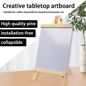 Boyi Xuan Professional Artist 16*30 CM Desktop <strong>Small</strong> Chalkboard Easel <strong>Erasable</strong> Memo Board Information Sign Black Blackboard - Product Image 3