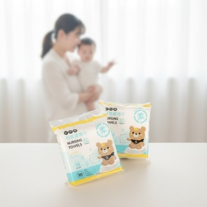 ผ้าเช็ดหน้าสำหรับเด็ก ผ่านการทดสอบ SGS สำหรับการอาบน้ำและการดูแลทารก แบบใช้แล้วทิ้ง สะอาดถูกสุขอนามัย - Product Image 2