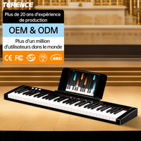 Terence TS01 61 Keys Electric Keyboard Space Saving Durable Build Dynamic Reverb Training Options Classroom Gift Toy