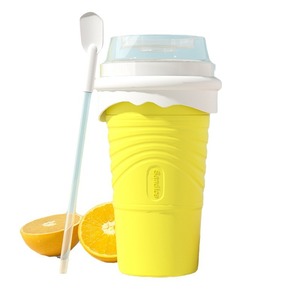 Silicone Smoothie Cup For Kids Double Wall Cooling With Straw Summer <b>Drink</b> Maker - Product Image 5