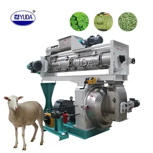 3-4ton/H Alfalfa Hierba Cáñamo Ganado Ovejas Rumiantes Animal Feed Ring Die Pellet Mill