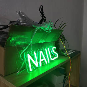 Letrero de neón personalizado para uñas, luz Led para salón de belleza, hermoso - Product Image 1