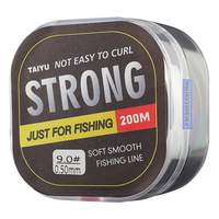 Fil de pêche monofilament résistant à l'abrasion de 200 m, 2-33 livres, fil transparent résistant, ligne de pêche en nylon solide