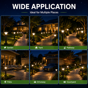Lampada Solare LED da Giardino Luminosa e Impermeabile <span class=keywords><strong>per</strong></span> Prato, Patio, Vialetto, Strada - Risparmio Energetico e Durevole - Product Image 5