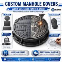 Couvercle de regard rond en fonte ductile de haute qualité EN124 D400, anti-corrosion, pour utilisation routière
