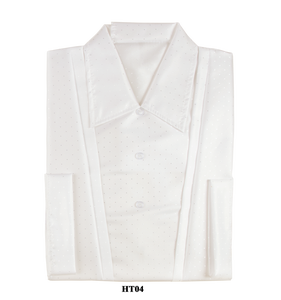 LL006 Vêtements de cérémonie funéraire pour <span class=keywords><strong>homme</strong></span>, chemise boutonnée en satin de taffetas blanc, robe de cérémonie funéraire, robe de sépulture et couvre-corps - Product Image 2