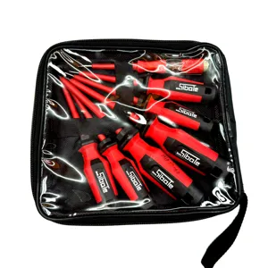 GK-C046 Bagged multifunctional and large-sized customized manual red plum blossom head 8pc screwdriver set for twisting