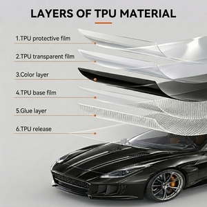 Película Protectora de Pintura TPU PPF de Lujo, Color Dorado Brillante, Autoregenerable, Antiarañazos, Protección Infrarroja, 99% UV, Rollo para Envoltura de Autos - Product Image 5