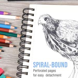 Carnet de croquis à spirale A4 épaissi pour étudiants en art, 60 feuilles intérieures, papier à dessin au crayon, couverture cadeau - Product Image 4