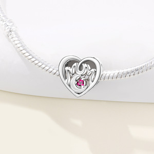 White copper FOREVER heart <b>beaded</b> original niche high-end DIY <b>bracelet</b> for girls - Product Image 2