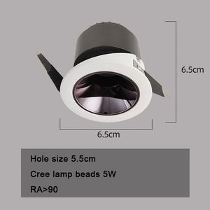 Haute luminosité Anti-éblouissement conception longue durée de vie boîtier décoration éclairage intérieur 7W réglable <span class=keywords><strong>Chrome</strong></span> encastré Spot Downlight - Product Image 6