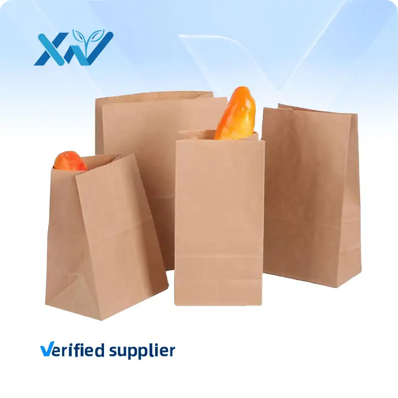 निर्माता थोक कस्टम आकार एसओएस क्राफ्ट पेपर पैकिंग बैग रोटी सैंडविच कागज बैग के लिए चीन से स्रोत फैक्टरी आपूर्तिकर्ता