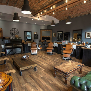 Muebles de salón de espejo de madera MDF modernos de lujo, nuevo modelo de unidad de peluquero con silla de pedicura para uso en exteriores - Product Image 1