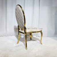 Mobilier de maison de haute qualité nouveau design style moderne chaise de salle à manger moderne nouveau design de luxe chaise de mariage de location de fête en métal doré