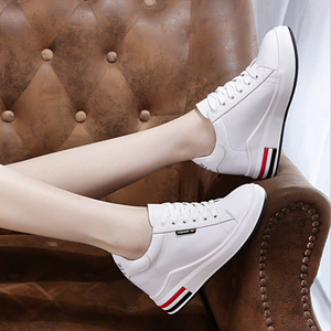 lujo para las mujeres italiano zapatos de tacón alto calidad genuino moda mujer Zapatillas de deporte de cuero - Product Image 3