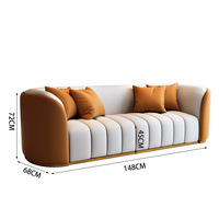 Dongguan TIANHANG sofás de cuero para sala de estar sofás 1 + 2 + 3 plazas sofá seccional sofá personalizado conjunto de muebles para el hogar