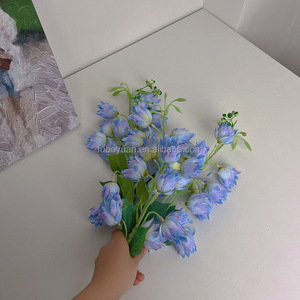 SZ04-23 fiore artificiale di seta finta orchidea fiori fiori per la casa decorazione matrimonio matrimonio convallaria bellflower - Product Image 2