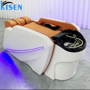 KISEN Lit de lavage de cheveux électrique automatique avec hydrothérapie, massage et cuve à vapeur intégrée - Product Image 4