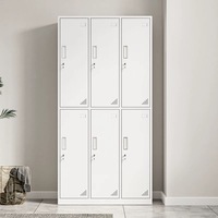 Usine En Gros Employés De Bureau avec Serrure Trou Respirant Résistant À L'humidité 9 Portes Vêtements Chaussures Casier En Acier