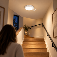 Plafonnier LED rechargeable à détecteur de mouvement, sans fil, alimenté par batterie, magnétique, à intensité variable, avec télécommande, pour placard, escalier, couloir