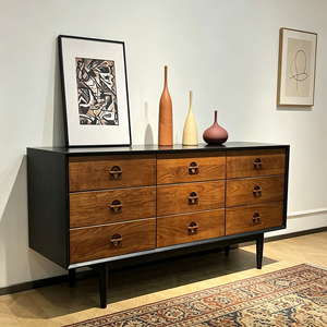 <span class=keywords><strong>Buffet</strong></span> rétro mi-siècle à 9 tiroirs, meuble de rangement en bois moderne de style nordique pour salle à manger et salon - Product Image 6