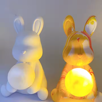 Artisanat en résine DIY 17CM : Lapin, Ours, Éléphant et Tirelire à effet liquide, décorations de Diwali pour la maison