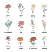 Naissance mensuelle fleur bijoux à bricoler soi-même famille naissance fleur pendentif acier inoxydable émail Rose, marguerite, Lotus, Iris fleur breloques