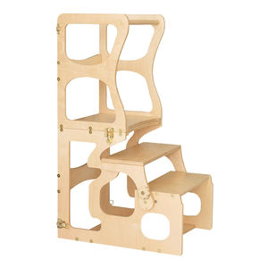 Torre Montessori Clásico Ayudante de cocina de madera Torre Taburete Aprendizaje personalizado Plegable Multi-Asistente de cocina Moderno Tradicional - Product Image 1