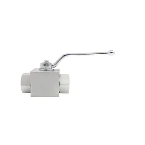 DN6 threaded stainless steel two way KHB -SAE4 hydraulic high pressure ball valve 1/4" from manufacture