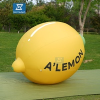 Ballon de citron gonflable Sculpture de fruits installation artistique Décoration de ballon gonflable Sculpture de fruits géante