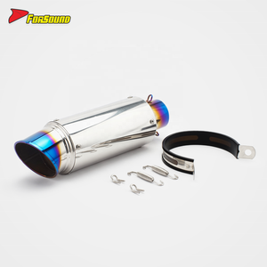 Forsound Factory Prix de gros <span class=keywords><strong>KTM</strong></span> <span class=keywords><strong>Duke</strong></span> 390 RC390 2024-2026 Silencieux de course style flèche en acier inoxydable bleu brûlé - Product Image 6