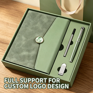 Custom Logo Marketing Promotional Woman Men Notebook Pen <b>Usb</b> Luxury Business Corporate Gifts Set for Customers - Product Image 1