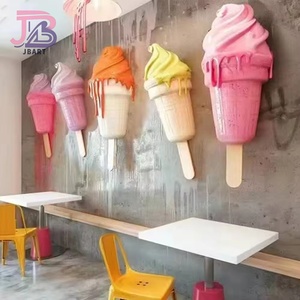Sợi Thủy Tinh Tường Nghệ Thuật Ice Cream Điêu Khắc Cửa Hàng Thực Phẩm Món Tráng Miệng Cone Ice Cream Trang Trí Tùy Chỉnh Lớn Ice Cream Graffiti Nghệ Thuật - Product Image 2