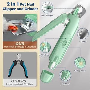 Cortauñas Eléctrico Recargable Ecológico <span class=keywords><strong>para</strong></span> Mascotas - Cuidado Indoloro de Patas <span class=keywords><strong>para</strong></span> Gatos con 3 Tamaños de Brocas - Cuidado del <span class=keywords><strong>Pelo</strong></span> de Mascotas - Product Image 6