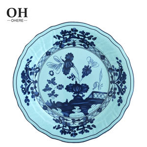 أطباق زخرفية كلاسيكية بلون أزرق سماوي سيراميك بورسلين فاخر 4 أواني طعام مجموعة ألوان مخصصة طراز إيطالي عظمي الصين بالجملة - Product Image 2