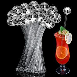 Bastoncini da Cocktail con Sfera Disco da 3cm - Agitatori Scintillanti per Bevande, Ideali per Matrimoni, <span class=keywords><strong>Compleanni</strong></span>, Bar e Decorazioni per Feste - Product Image 1